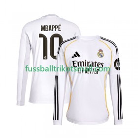 Fußballtrikots Real Madrid Kylian Mbappé 10 2025-2026 Langarm Heimtrikotsatz kaufen